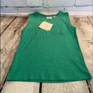 ZARA Girl’s Toddler Green Tank Top with Front Pocket / Size: 2-3 Years